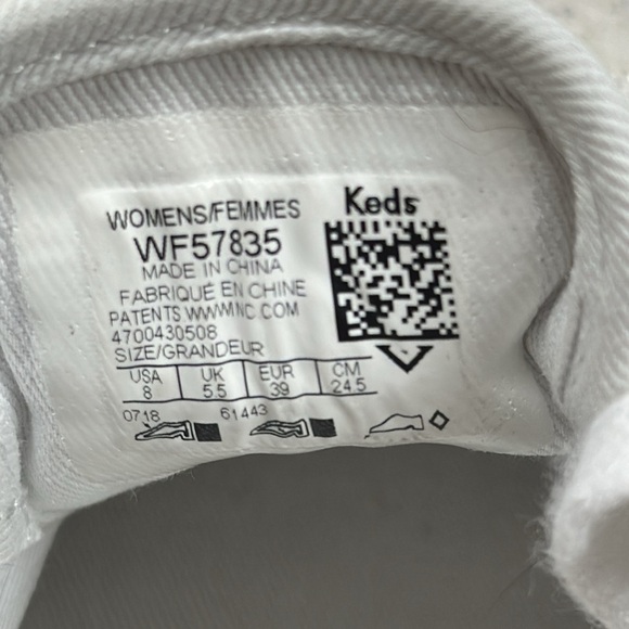 Keds x Kate Spade New York fashion sneakers Silver sparkle glitter , US 8, NWOT - Picture 11 of 12